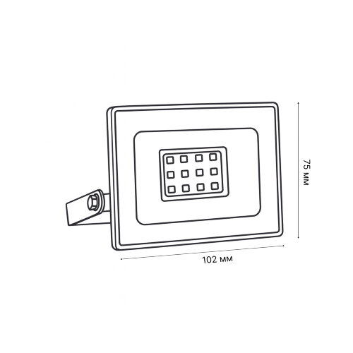 ULF-Q516 30W-6500K IP65 220-240В GREY Прожектор светодиодный, Дневной свет6500К, Корпус серый, TM Volpe - фото 8