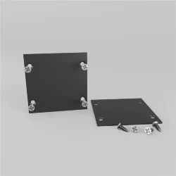 Комплект заглушек для радиусного профиля 2шт. черный (Черный)