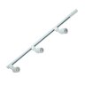 ULB-Q292 8W-4200К-K WHITE SET31 Светильник-прожектор светодиодный трековый, в составе набора из 3 штук на шинопроводе 1 м с коннектором, 1800 Лм, Белый свет 4200К, Корпус белый - фото 1
