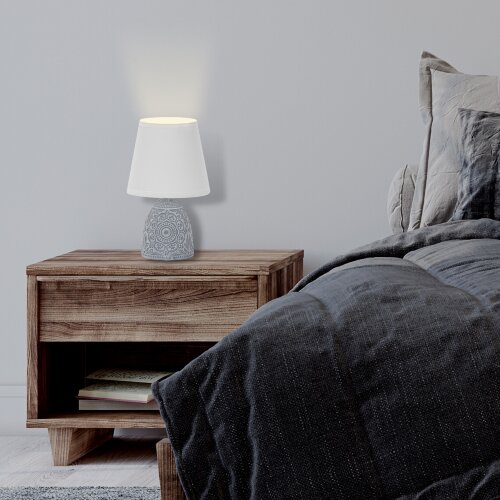 UML-B301 E14 DARK GREY Светильник настольный декоративный под лампу Е14, 40W, Механический выключатель, Темно-серый - фото 2