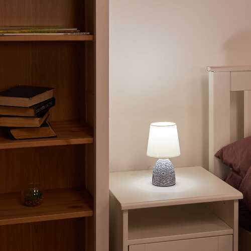 UML-B301 E14 DARK GREY Светильник настольный декоративный под лампу Е14, 40W, Механический выключатель, Темно-серый - фото 4