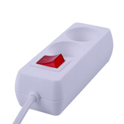 S-CU2-1.5B WHITE Удлинитель серии Ultra, шнур 1.5м., 2 гнезда, 10A, б-з, Белый, TM Uniel