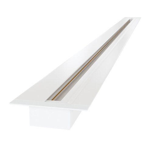 Встраиваемый однофазный шинопровод 1 метр белый (с вводом питания и заглушкой) - Фото 2