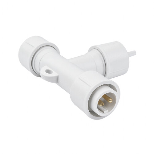 UTC-F90 Y3 WHITE Соединитель для гирлянд серии F90RPO, Т-образный, 1 вход-2 выхода, Белый - фото 3