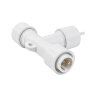 UTC-F90 Y3 WHITE Соединитель для гирлянд серии F90RPO, Т-образный, 1 вход-2 выхода, Белый - фото 3