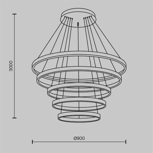 Подвесной светильник Рим / Rim 2600-3500К 173Вт (Латунь) MOD058PL-L200BSK - фото 8