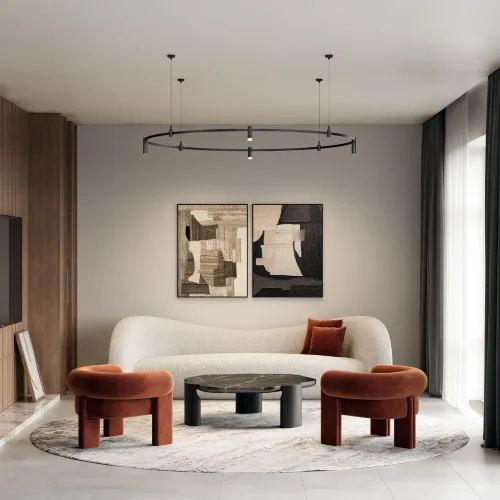 Esthetic Magnetic Шинопровод Round черный Ø1500 85217/00 - фото 6