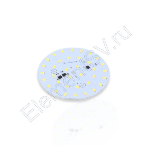 Светодиодная матрица 5730, 36 led, 220V, 15W, Ф100mm, D198, day white - фото.