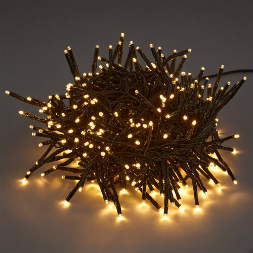 ULD-S0740-370-DGA-RC WW IP44 FIREWORK Гирлянда светодиодная Фейерверк, 7.4м, 370 светодиодов, Теплый белый свет, Пульт ДУ в-к, Провод зеленый - фото 1