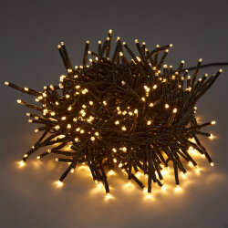 ULD-S0740-370-DGA-RC WW IP44 FIREWORK Гирлянда светодиодная Фейерверк, 7.4м, 370 светодиодов, Теплый белый свет, Пульт ДУ в-к, Провод зеленый