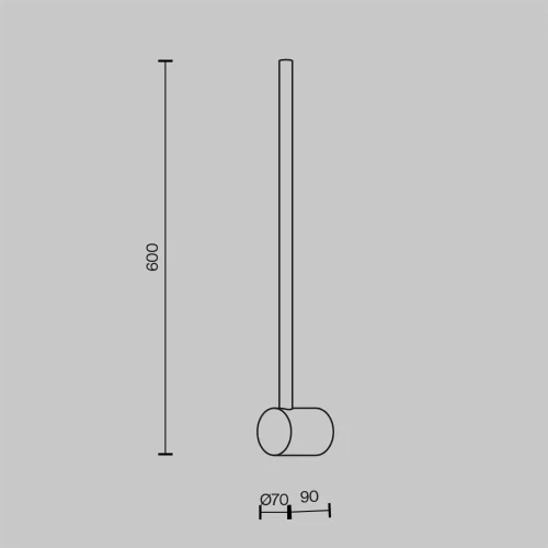 Настенный светильник (бра) Light stick 3000К 7Вт (Черный) - фото 7