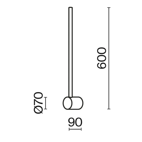 Настенный светильник (бра) Луч света / Light stick 3000К 7Вт (Черный) MOD237WL-L6B3K - фото 3
