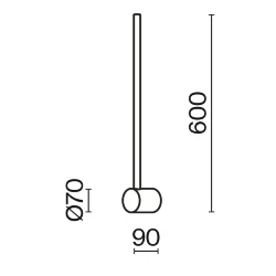 Настенный светильник (бра) Луч света / Light stick 3000К 7Вт (Черный) MOD237WL-L6B3K
