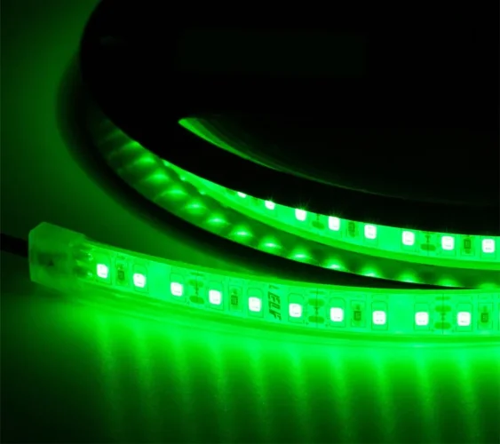 Лента светодиодная герметичная ELF 600SMD (2835), 12В, IP68, 5м, зеленый - фото