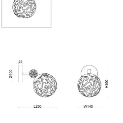Настенный светильник (бра) FR5264WL-01BS Мягкий / Mellow E14x1 (Латунь) FR5264WL-01BS