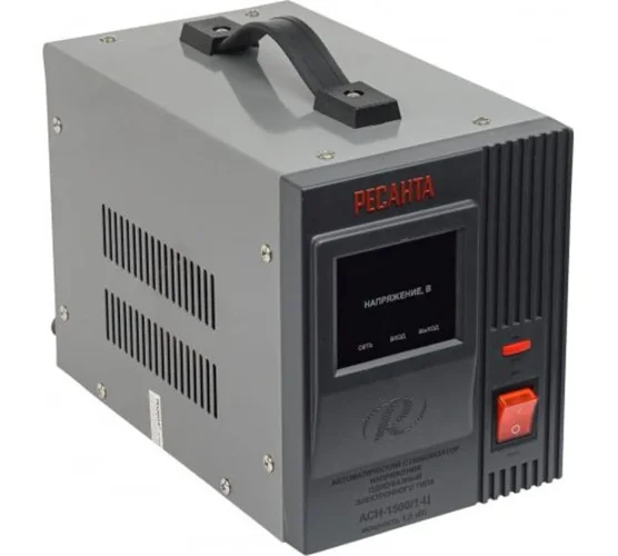 Стабилизатор напряжения АСН-1500/1-Ц 1ф 1.5кВт IP20 релейный Ресанта 63/6/3 - фото 3