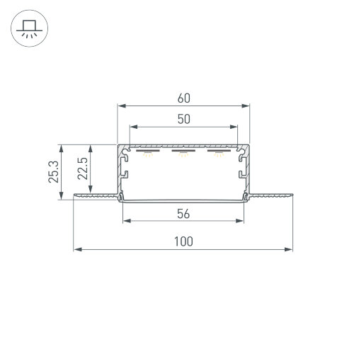 Профиль LINIA60-FANTOM-3000 ANOD (Arlight, Алюминий) - фото 6