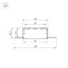 Профиль LINIA60-FANTOM-3000 ANOD (Arlight, Алюминий) 046410 - фото 3