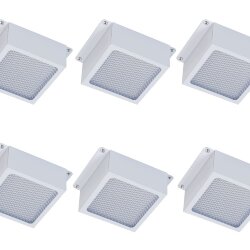 Универсальный офисный светодиодный светильник Грильято комплект 6 шт 36 Вт IP44 100x100x40 мм 6000K Призма