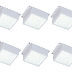 Универсальный офисный светодиодный светильник Грильято комплект 6 шт 36 Вт IP44 100x100x40 мм 6000K Призма