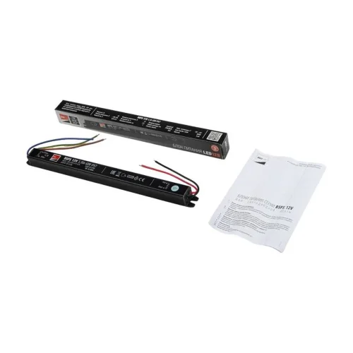 Блок питания для светодиодной ленты 40Вт 3.3А 12В IP67 BSPS влагозащ. метал. JazzWay 3329266A - фото 2