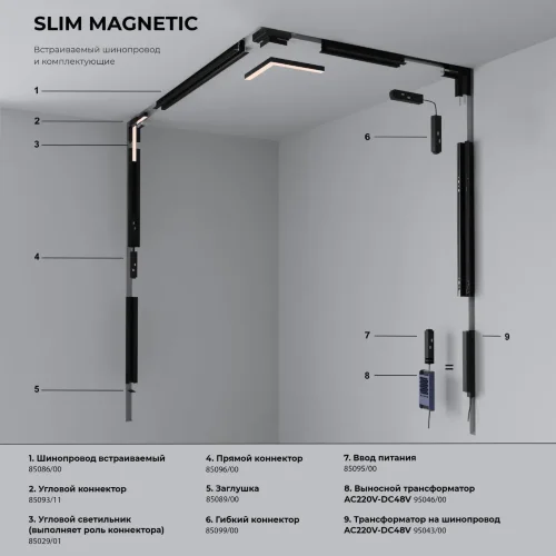 Slim Magnetic SL03 Трековый светильник 18W 3000K (черный) 85006/01 85006/01 - фото 4