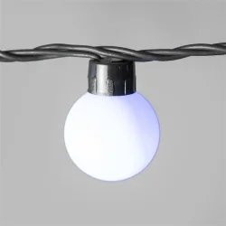 Гирлянда «Шарики» 5м RGB 220В, Диаметр Шарика 40мм, 20 LED, Провод Черный Каучук, IP65