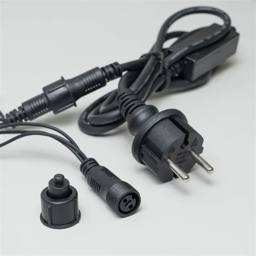 Гирлянда «Шарики» 5м RGB 220В, Диаметр Шарика 40мм, 20 LED, Провод Черный Каучук, IP65. Фото 6.