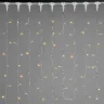 Гирлянда Занавес 2 x 3 м Желтый 220В, 600 LED, Провод Прозрачный ПВХ, IP54. Фото 1.