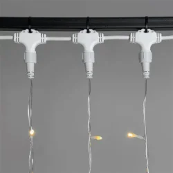 Гирлянда Занавес 2 x 3 м Желтый 220В, 600 LED, Провод Прозрачный ПВХ, IP54