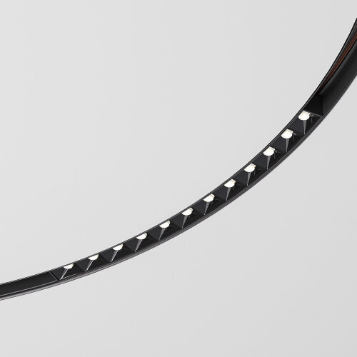 Slim Magnetic Трековый светильник для радиусного шинопровода 12W 4200K Intenso чёрный O 1200мм - фото 1