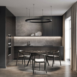 Slim Magnetic Трековый светильник для радиусного шинопровода 12W 4200K Intenso чёрный Ø 1200мм 85186/01