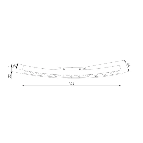 Slim Magnetic Трековый светильник для радиусного шинопровода 12W 4200K Intenso чёрный Ø 1200мм 85186/01 - фото 4