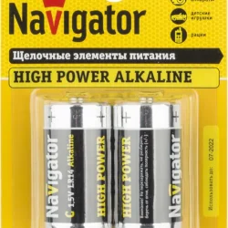 Элемент питания алкалиновый C/LR14 94 754 NBT-NE-LR14-BP2 (блист.2шт) NAVIGATOR 94754