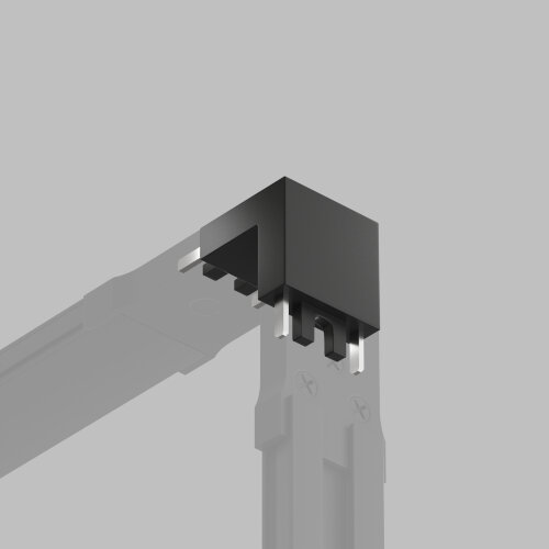 TR5212-BK Угловой соединитель 90° стена-потолок, для трека Air, серия Base, черный, пластик. Фото 2