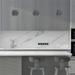 Рамка из поликарбоната на 5 постов Slab серебро софт W0052965