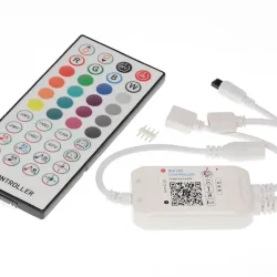 Контроллер IR40-BT-RGB-02 P36 (5-24V, RGB, 2 выхода 3х2А, IR пульт 40кн. + управление по Bluetooth)