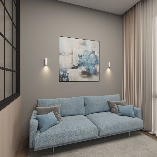 DK5021-WH Настенный светильник, IP20, до 15 Вт, LED, GU10, белый, алюминий. Фото 5