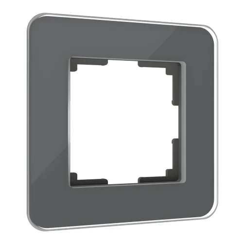 Рамка из стекла на 1 пост Elite графит W0012440 - фото