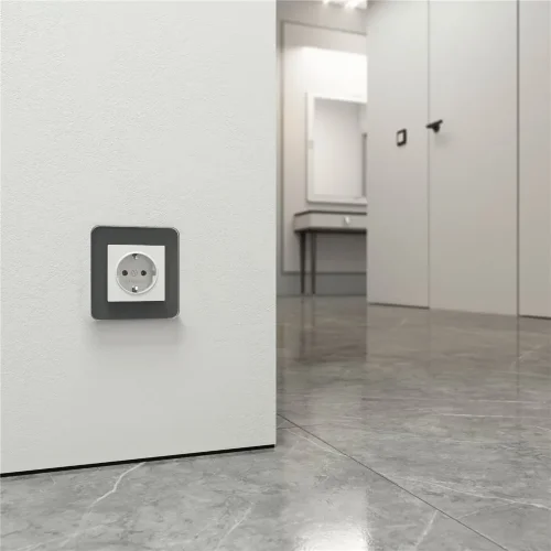 Рамка из стекла на 1 пост Elite графит W0012440 - фото 3