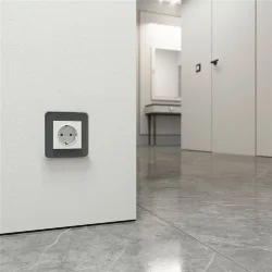 Рамка из стекла на 1 пост Elite графит W0012440