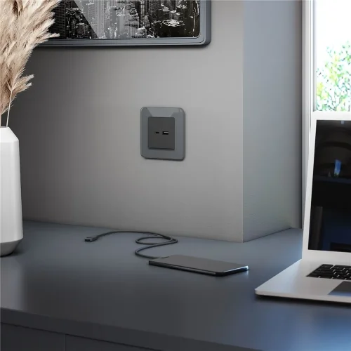 Рамка из стекла на 1 пост Elite графит W0012440 - фото 5