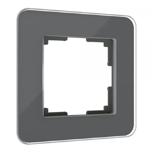 Рамка из стекла на 1 пост Elite графит W0012440 - фото