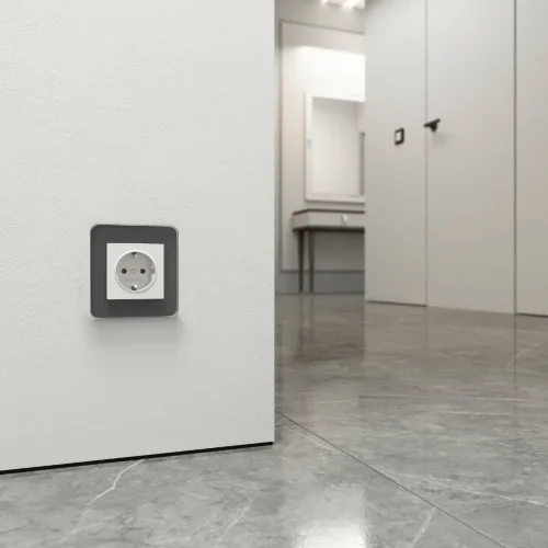 Рамка из стекла на 1 пост Elite графит W0012440 - фото 4