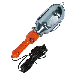 UOL-C25A 60W-E27-5M IP20 ORANGE Светильник переносной под лампу Е27, шнур 5м, выкл, на корпусе, 220В