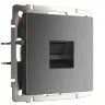 Розетка Ethernet RJ-45 (графит рифленый) W1181004 - фото