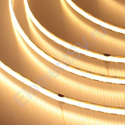 Светодиодная лента COB, 480 chip/m, warm white, 12V, IP20, A66 - фото.