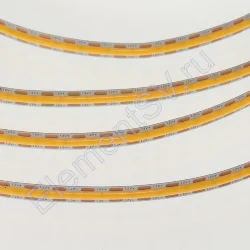 Светодиодная лента COB, 480 chip/m, warm white, 12V, IP20, A66