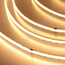 Светодиодная лента COB, 480 chip/m, warm white, 12V, IP20, A66