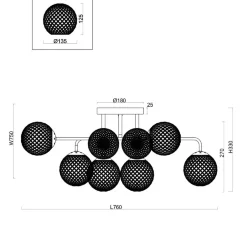 Люстра Freya FR8016PL-08BBS (Черный)